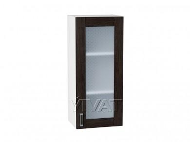 Шкаф верхний со стеклом Лофт 400Н Wenge Veralinga / Белый