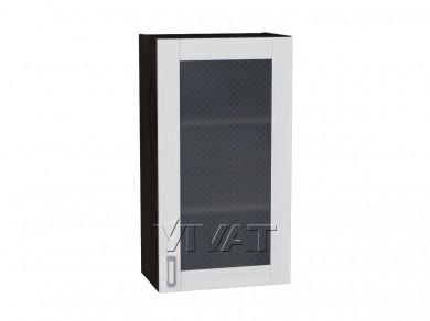 Шкаф верхний со стеклом Лофт 500Н Snow Veralinga / Венге