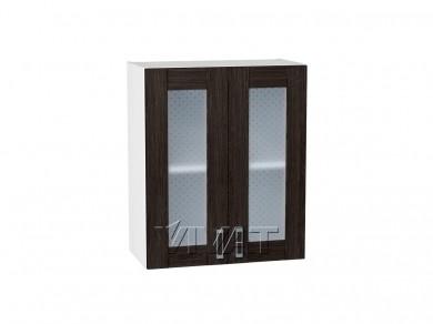 Шкаф верхний со стеклом Лофт 600 Wenge Veralinga / Белый