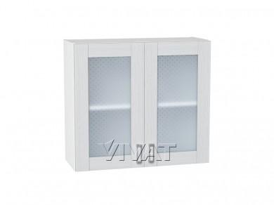 Шкаф верхний со стеклом Лофт 800/Б Snow Veralinga