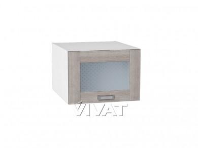 Шкаф верхний горизонтальный с увеличенной глубиной со стеклом Лофт 510 Cappuccino Veralinga / Белый