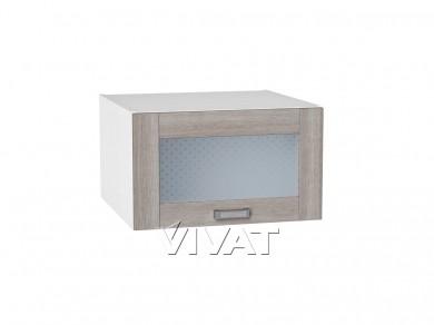 Шкаф верхний горизонтальный с увеличенной глубиной со стеклом Лофт 610 Cappuccino Veralinga / Белый