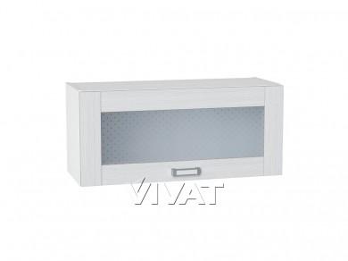 Шкаф верхний горизонтальный со стеклом Лофт 800 Snow Veralinga / Белый