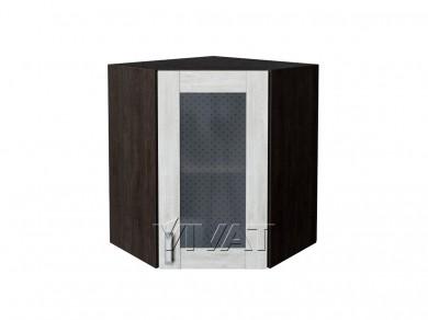 Шкаф верхний угловой со стеклом Лофт 590/G Nordic Oak