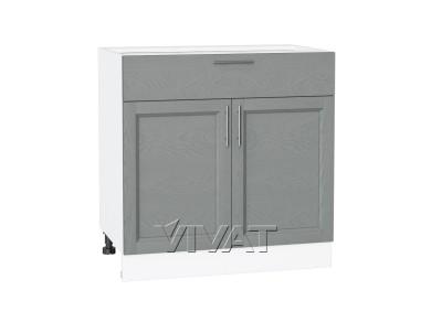 Шкаф нижний с 1 ящиком Сканди 800 Grey Softwood / Белый