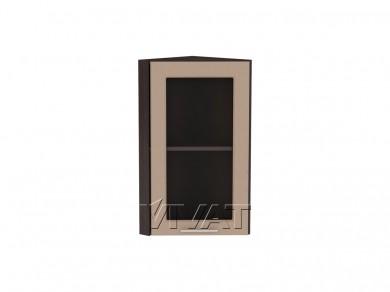 Шкаф верхний торцевой со стеклом Ницца Royal 300Н Omnia / Венге