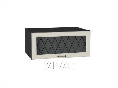 Шкаф верхний горизонтальный с увеличенной глубиной со стеклом Ницца 810 Агат / Graphite