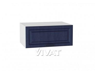 Шкаф верхний горизонтальный со стеклом Ницца 810/Б Дуб синий