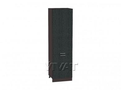 Шкаф-пенал Валерия-М 600Н (для верхних шкафов 920) Чёрный металлик дождь / Graphite