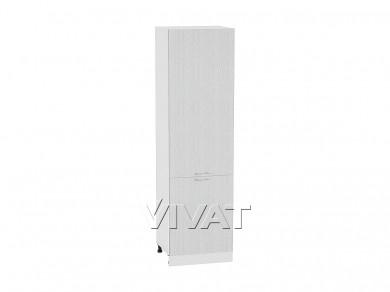Шкаф-пенал Валерия-М 600Н (для верхних шкафов 920) Серый металлик дождь светлый / Белый