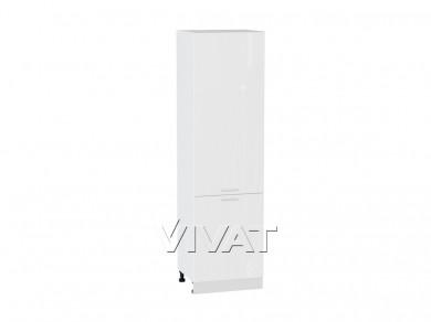 Шкаф-пенал Валерия-М 600 (для верхних шкафов 720) Белый глянец / Белый