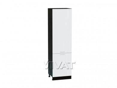 Шкаф-пенал Валерия-М 600 (для верхних шкафов 720) Белый глянец / Graphite