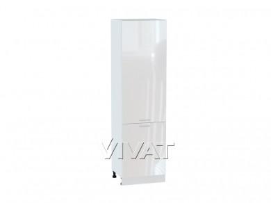 Шкаф-пенал Валерия-М 600 (для верхних шкафов 720) Белый металлик / Белый