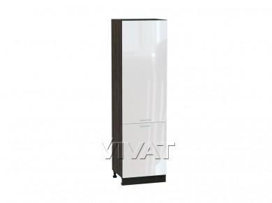 Шкаф-пенал Валерия-М 600 (для верхних шкафов 720) Белый металлик / Graphite