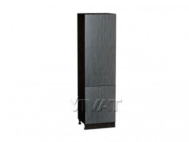 Шкаф-пенал Валерия-М 600 (для верхних шкафов 720) Чёрный металлик дождь / Graphite