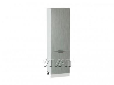 Шкаф-пенал Валерия-М 600 (для верхних шкафов 720) Серый металлик дождь светлый / Белый