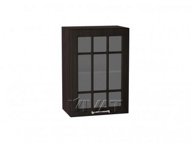 Шкаф верхний со стеклом Прага 500 Венге Премиум / Graphite