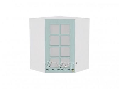 Шкаф верхний угловой со стеклом Прованс 590/Б Голубой