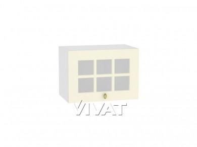 Шкаф верхний горизонтальный со стеклом Прованс 500 Ваниль / Белый