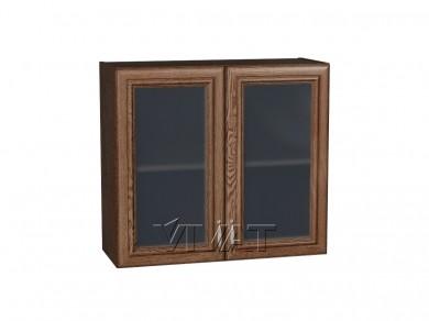 Шкаф верхний со стеклом Шале 800 Brown Dreamline / Венге