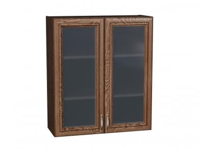 Шкаф верхний со стеклом Шале 800Н Brown Dreamline / Венге