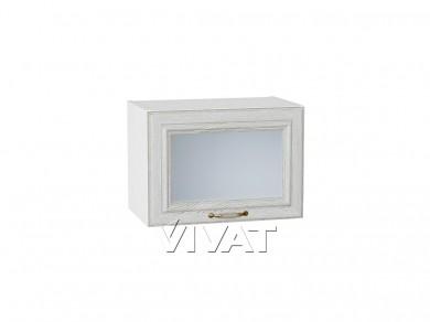 Шкаф верхний горизонтальный со стеклом Шале 500 White Dreamline / Белый