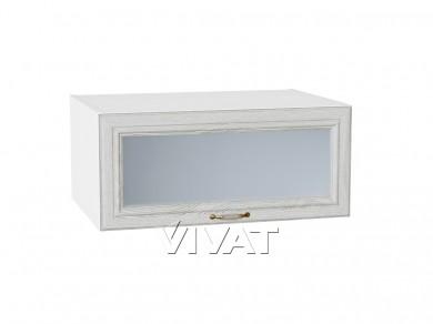 Шкаф верхний горизонтальный с увеличенной глубиной со стеклом Шале 810 White Dreamline / Белый