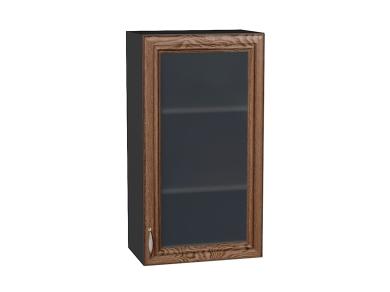 Шкаф верхний со стеклом Шале 500Н Brown Dreamline / Graphite