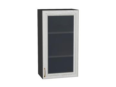Шкаф верхний со стеклом Шале 500Н White Dreamline / Graphite