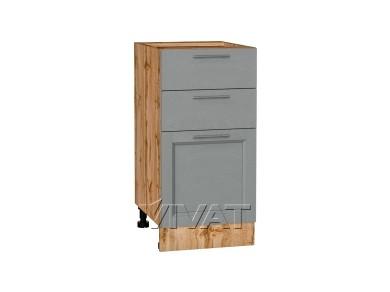 Шкаф нижний с 3-мя ящиками Сканди 400 Grey Softwood / Дуб Вотан