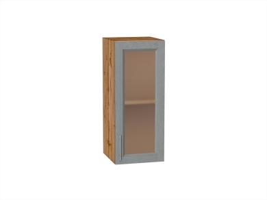 Шкаф верхний со стеклом Сканди 300 Grey Softwood / Дуб Вотан