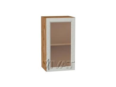 Шкаф верхний со стеклом Сканди 400 Cappuccino Softwood / Дуб Вотан