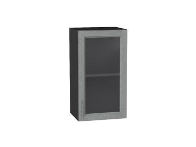Шкаф верхний со стеклом Сканди 400 Grey Softwood / Graphite