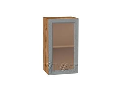 Шкаф верхний со стеклом Сканди 400/Д Grey Softwood