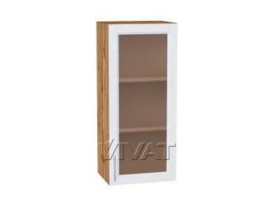 Шкаф верхний со стеклом Сканди 400Н White Softwood / Дуб Вотан