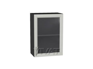 Шкаф верхний со стеклом Сканди 500 Cappuccino Softwood / Graphite