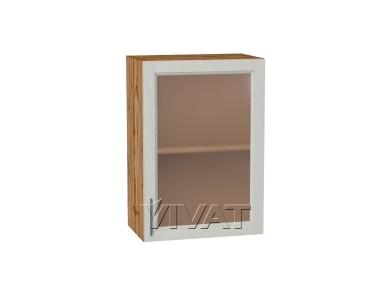 Шкаф верхний со стеклом Сканди 500 Cappuccino Softwood / Дуб Вотан