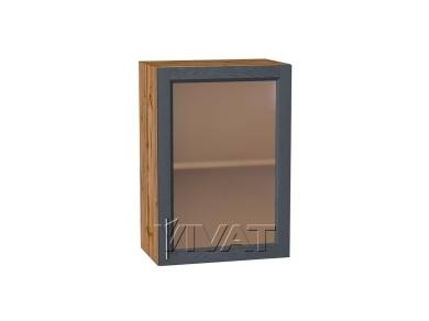 Шкаф верхний со стеклом Сканди 500 Graphite Softwood / Дуб Вотан