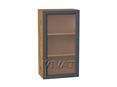 Шкаф верхний со стеклом Сканди 500Н Graphite Softwood / Дуб Вотан