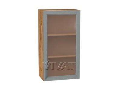 Шкаф верхний со стеклом Сканди 500Н Grey Softwood / Дуб Вотан