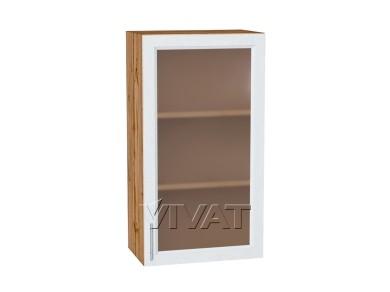 Шкаф верхний со стеклом Сканди 500Н White Softwood / Дуб Вотан