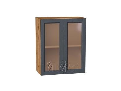 Шкаф верхний со стеклом Сканди 600/Д Graphite Softwood