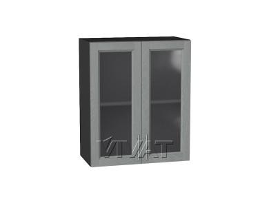Шкаф верхний со стеклом Сканди 600/G Grey Softwood