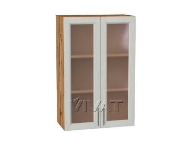 Шкаф верхний со стеклом Сканди 600Н Cappuccino Softwood / Дуб Вотан
