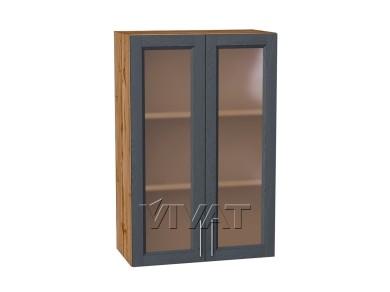 Шкаф верхний со стеклом Сканди 600Н Graphite Softwood / Дуб Вотан