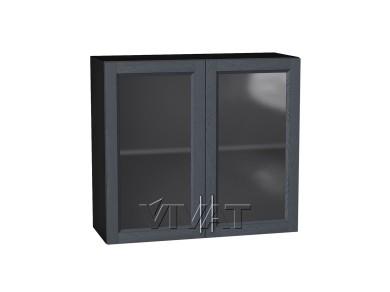 Шкаф верхний со стеклом Сканди 800 Graphite Softwood / Graphite