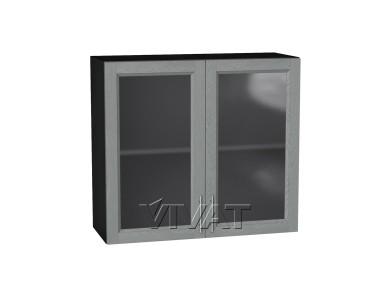 Шкаф верхний со стеклом Сканди 800/G Grey Softwood