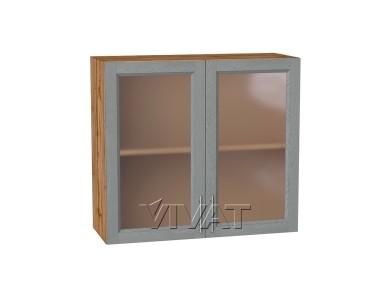 Шкаф верхний со стеклом Сканди 800/Д Grey Softwood