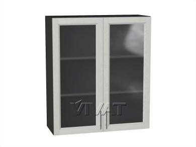 Шкаф верхний со стеклом Сканди 800Н/G Cappuccino Softwood