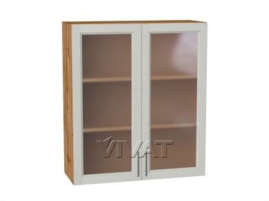 Шкаф верхний со стеклом Сканди 800Н Cappuccino Softwood / Дуб Вотан